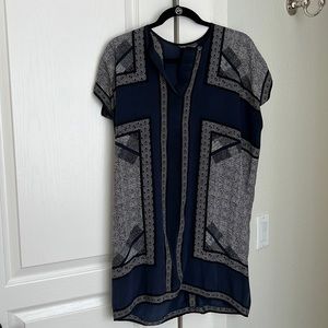 Navy patterned Vince tunic